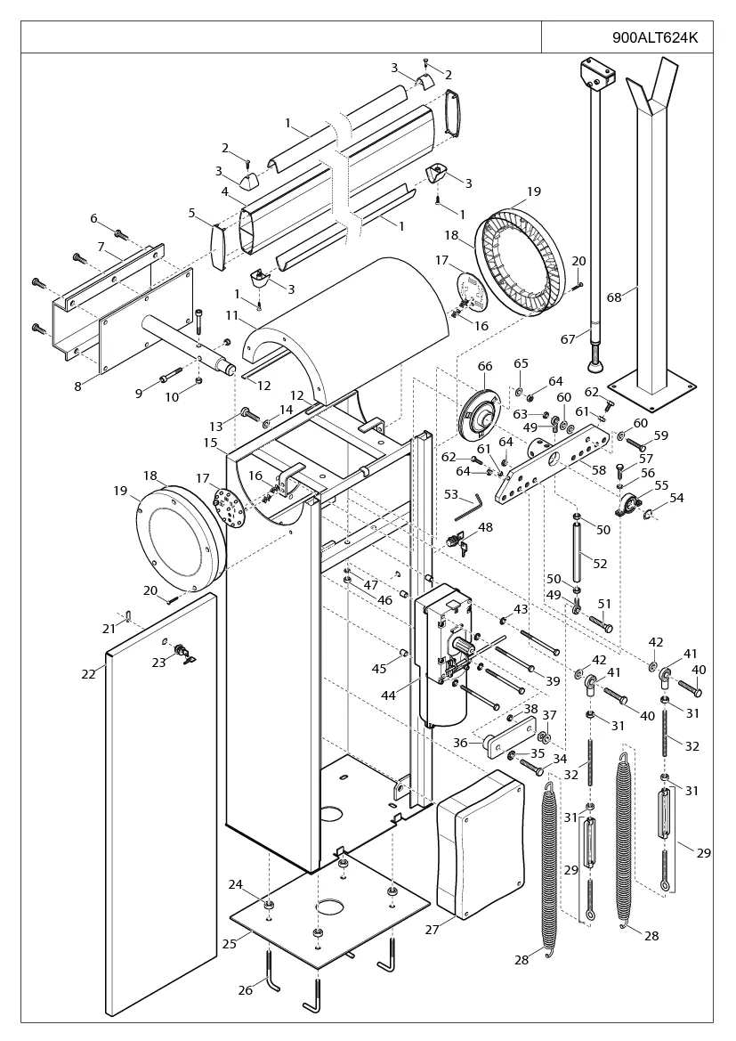 Σχέδιο ανταλλακτικών KEY Automation ALT624K / BR6-24K