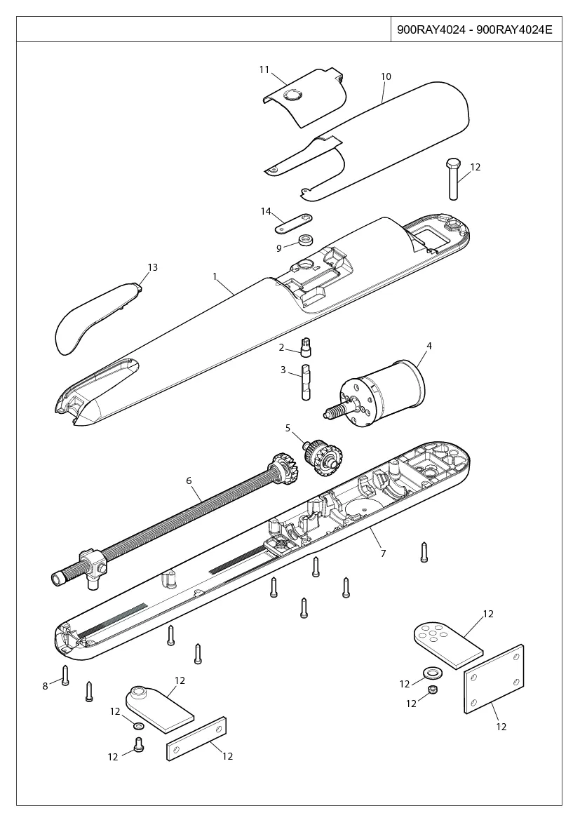 Σχέδιο ανταλλακτικών KEY Automation RAY4024/4024E