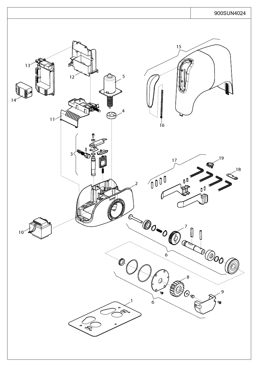 Σχέδιο ανταλλακτικών KEY Automation SUN4024