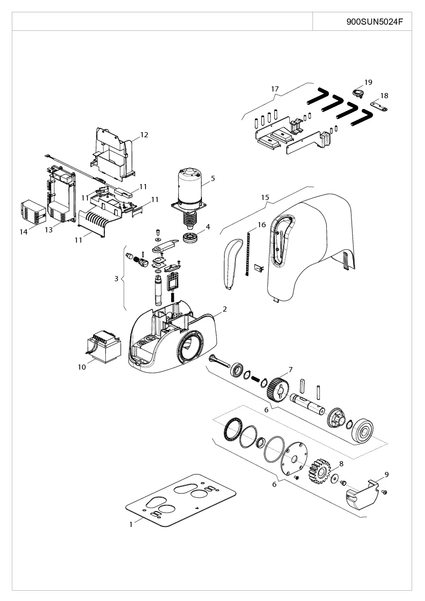 Σχέδιο ανταλλακτικών KEY Automation SUN5024Fastline