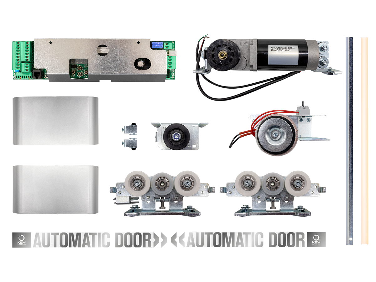 KEY AUTOMATION KLEV1L - LEVANTE κιτ μηχανισμού αυτόματης συρόμενης πόρτας, μονόφυλλη, έως 160 kg, χωρίς προφίλ