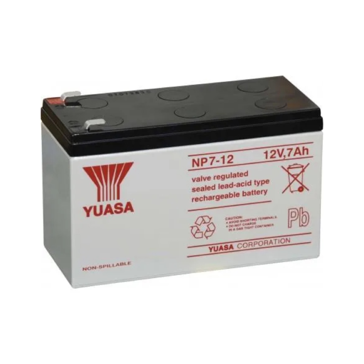YUASA - BATTERY 12V 7AH Επαναφορτιζόμενη μπαταρία 12V / 7Ah