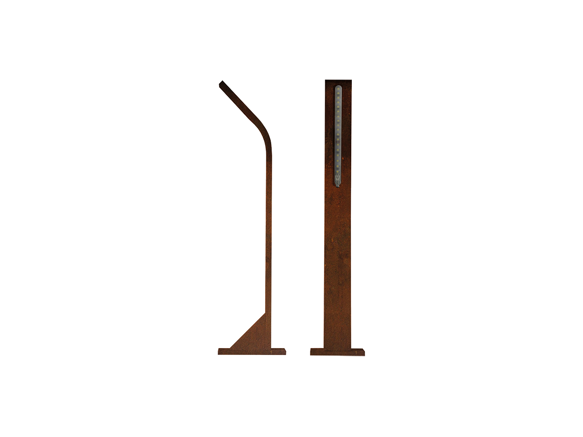 KEY AUTOMATION STIKUC - Φωτιστικό κήπου LED STIK με φως προς τα πάνω (UP), corten, ύψος 404 mm