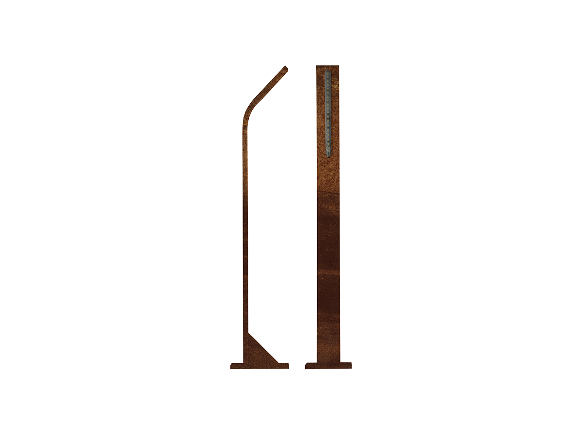 KEY AUTOMATION STIKMC - Φωτιστικό κήπου LED STIK, corten, ύψος 750 mm