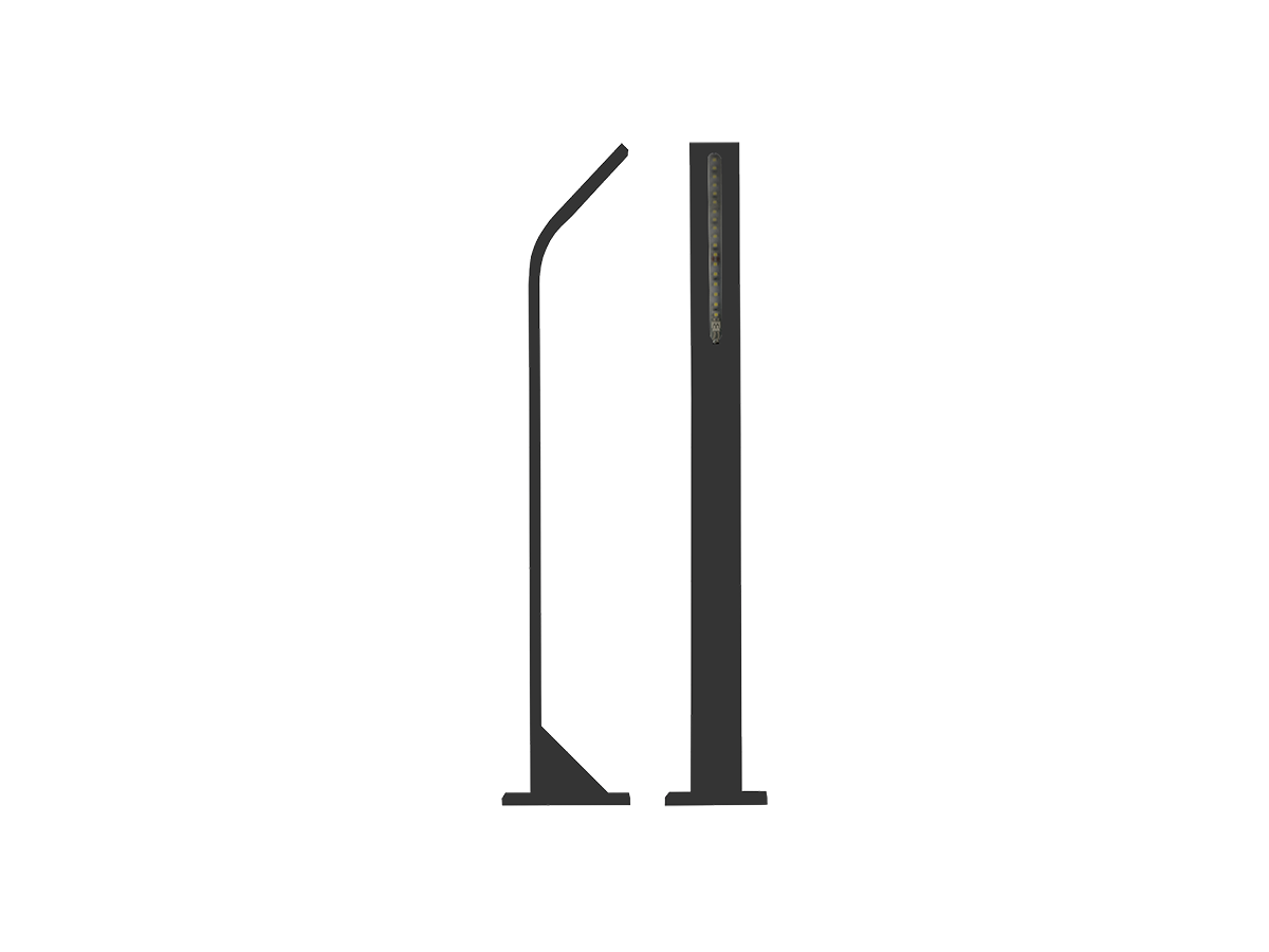 KEY AUTOMATION STIKMD - Φωτιστικό κήπου LED STIK, γκρι RAL 7016, ύψος 750 mm