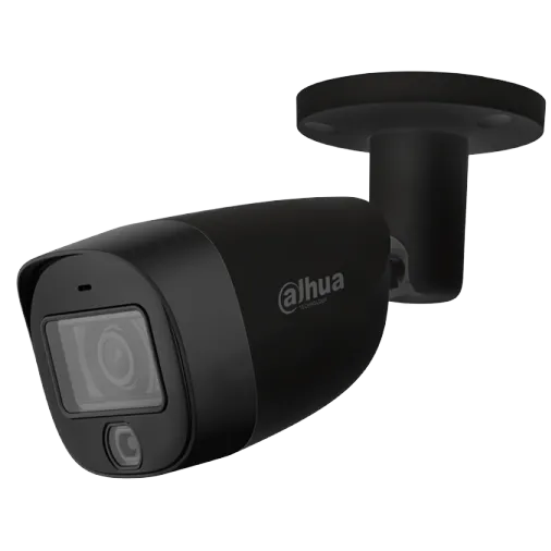 DAHUA - HAC-HFW1200CM-IL-A-0280B-S6-BLACK Smart Dual Light Aναλογική κάμερα 2MP με υπέρυθρα 20m και Led φωτισμό 20m. Μαύρο χρώμα