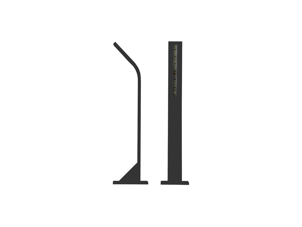 KEY AUTOMATION STIKUD - Φωτιστικό κήπου LED STIK με φως προς τα πάνω (UP), γκρι RAL 7016, ύψος 404 mm