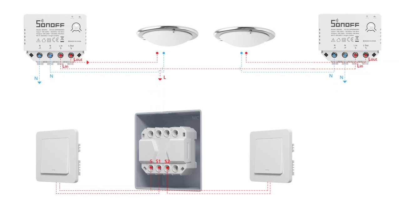 Sonoff S-MATE Έξυπνος Ενδιάμεσος Διακόπτης (μπαταρίας) 4