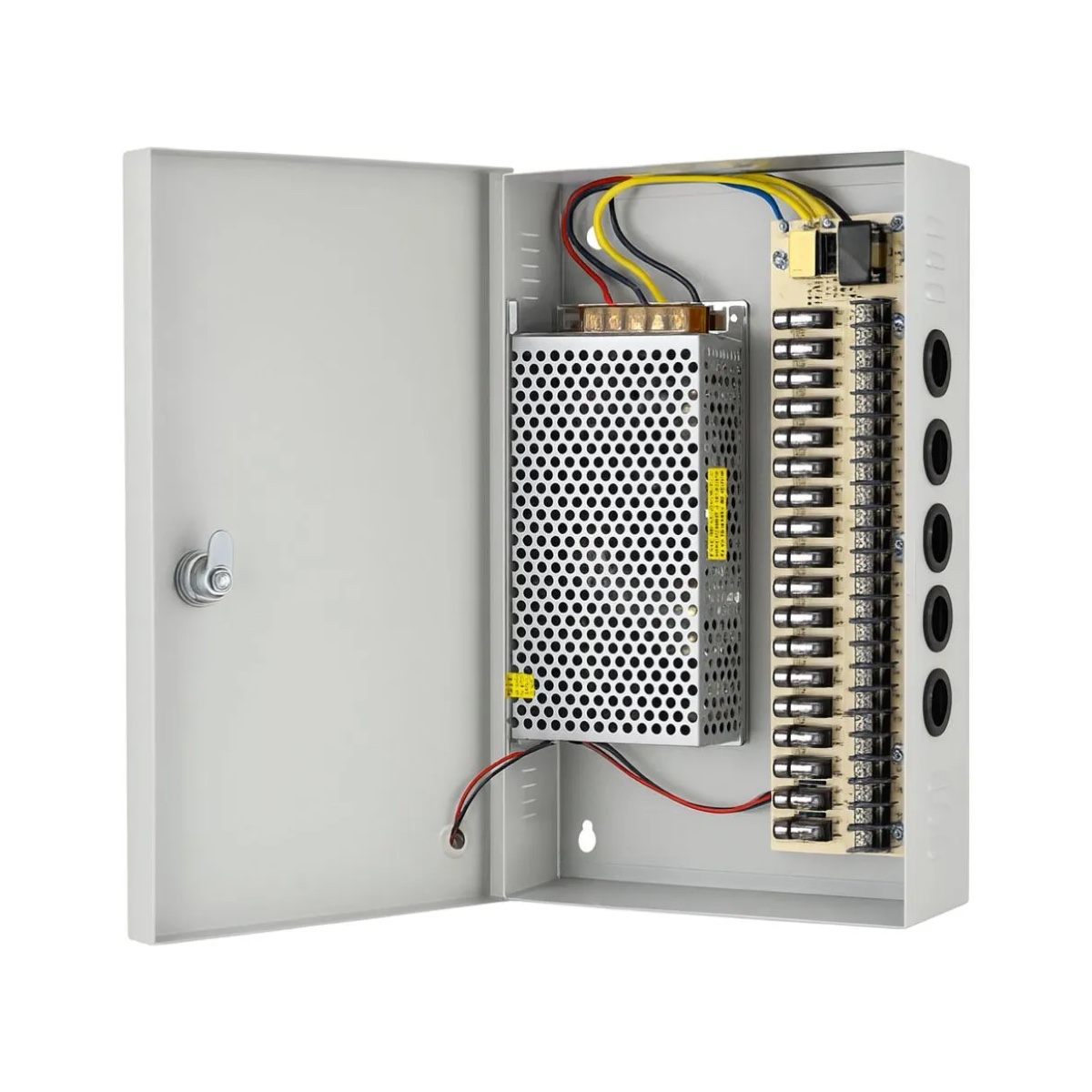 ROTOR Τροφοδοτικό 12V/10A με 18 εξόδους και μεταλλικό κουτί
