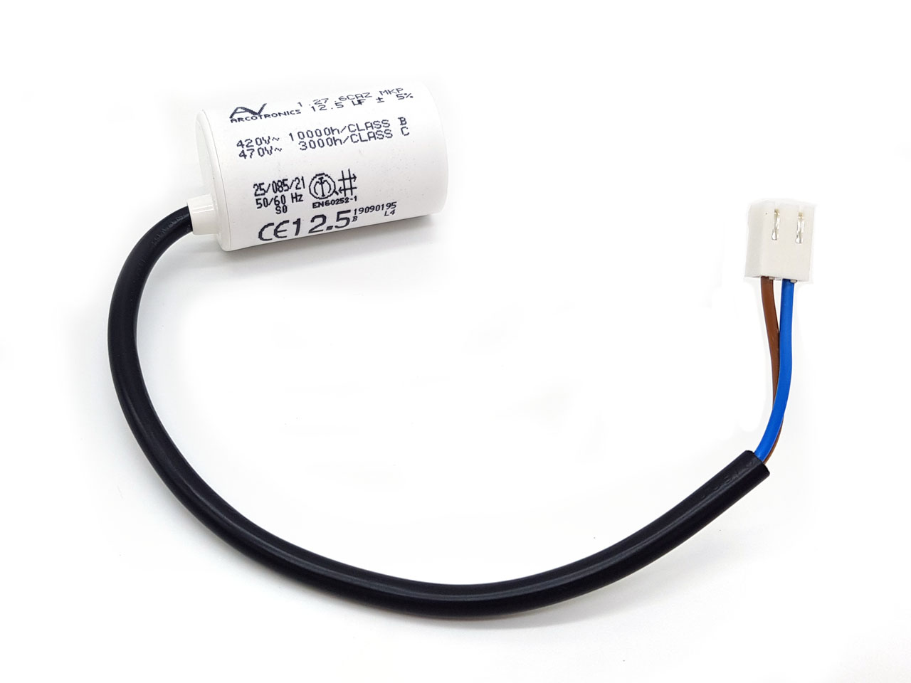 Πυκνωτής 16 μF 450 V με φις 2P (5 τεμ.)