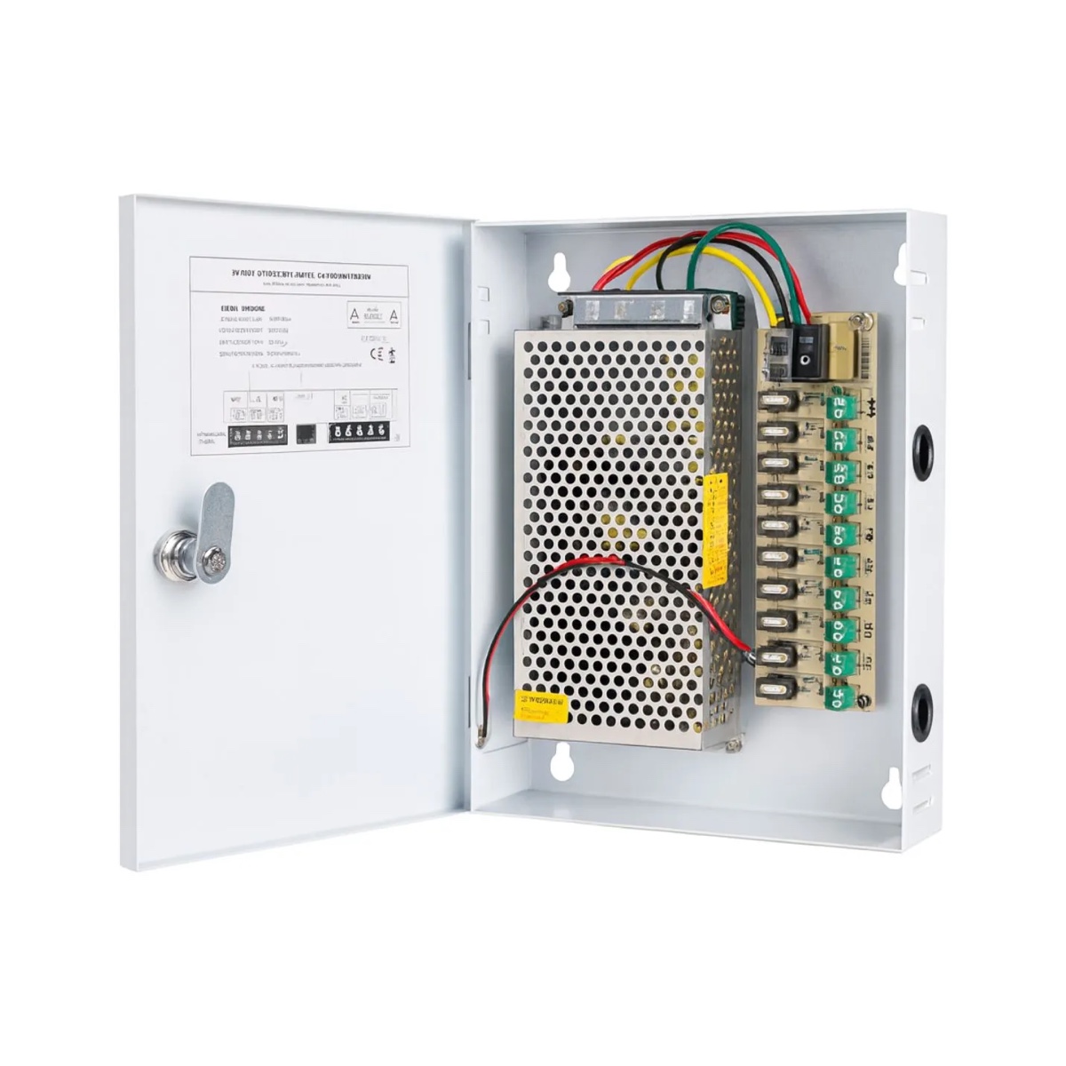 ROTOR Τροφοδοτικό 12V/10A με 9 εξόδους και μεταλλικό κουτί