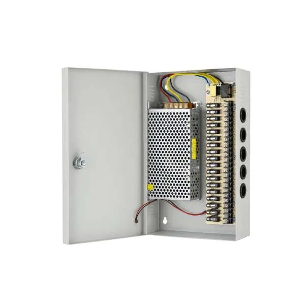 ROTOR Τροφοδοτικό 12V:10A με 18 εξόδους και μεταλλικό κουτί