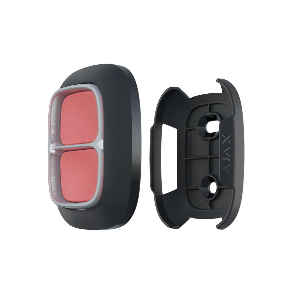 AJAX - HOLDER FOR DOUBLE BUTTON & BUTTON BLACK Bάση τοποθέτησης για Double Button και Βutton, σε μαύρο χρώμα.
