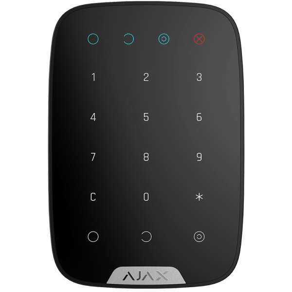 AJAX - KEYPAD BLACK Ασύματο πληκτρολόγιο αφής, σε μαύρο χρώμα.