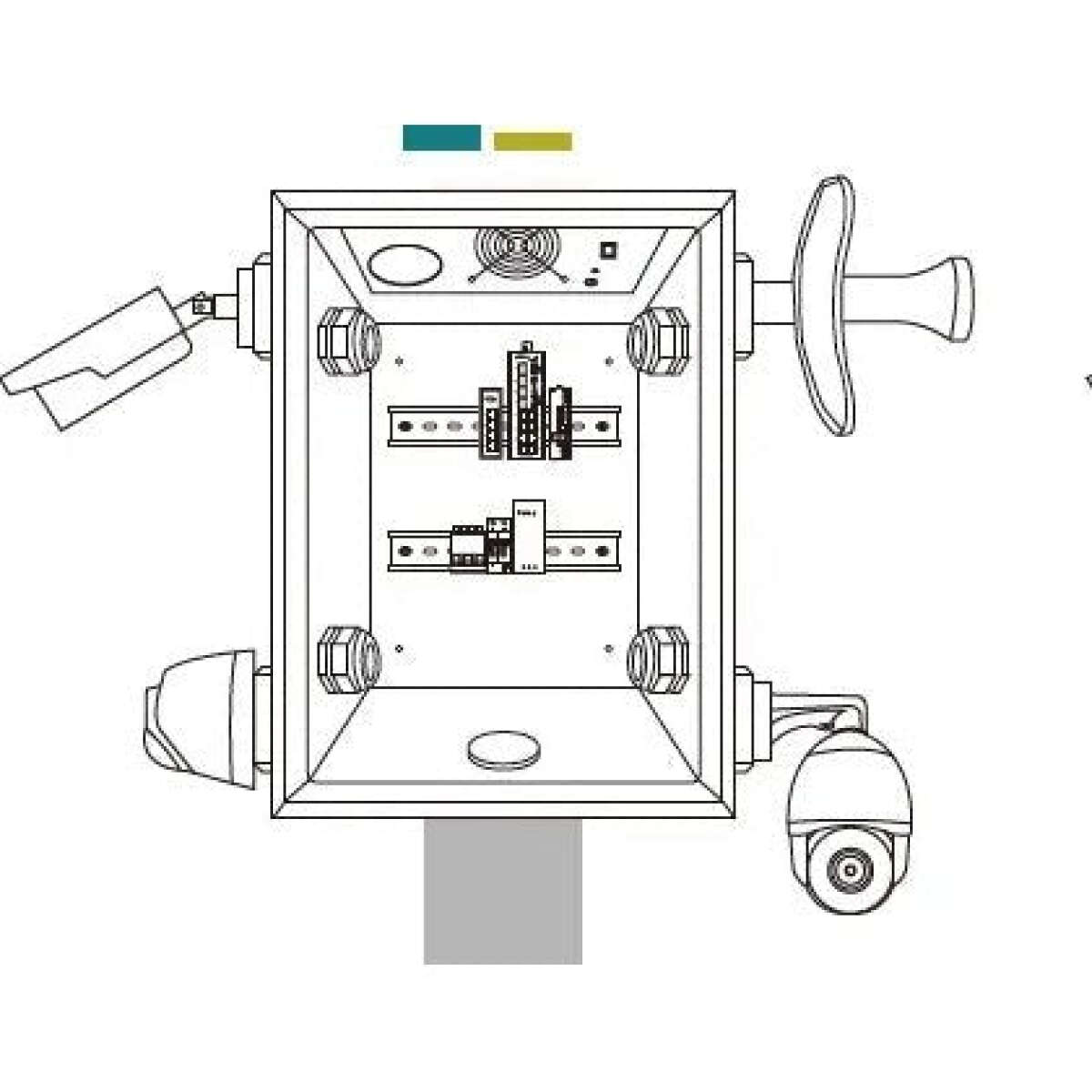 WI-TEK - WI-IOTBOX01 Aδιάβροχο κουτί για εξωτερική τοποθέτηση. Προστασία IP65, IK10 και anti corrosion.