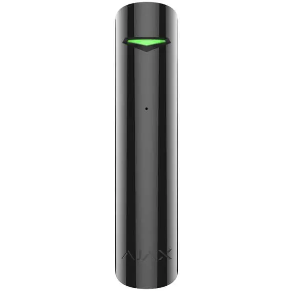 AJAX - GLASS PROTECT BLACK Ασύρματος ανιχνευτής θραύσης κρυστάλλων, σε μαύρο χρώμα.
