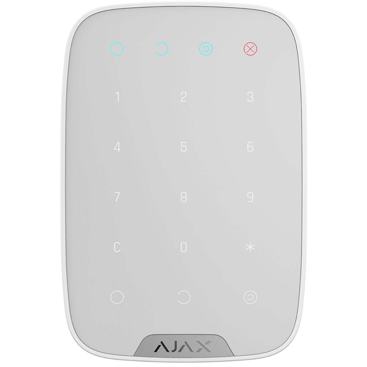 AJAX - KEYPAD WHITE Ασύρματο πληκτρολόγιο αφής, σε λευκό χρώμα.