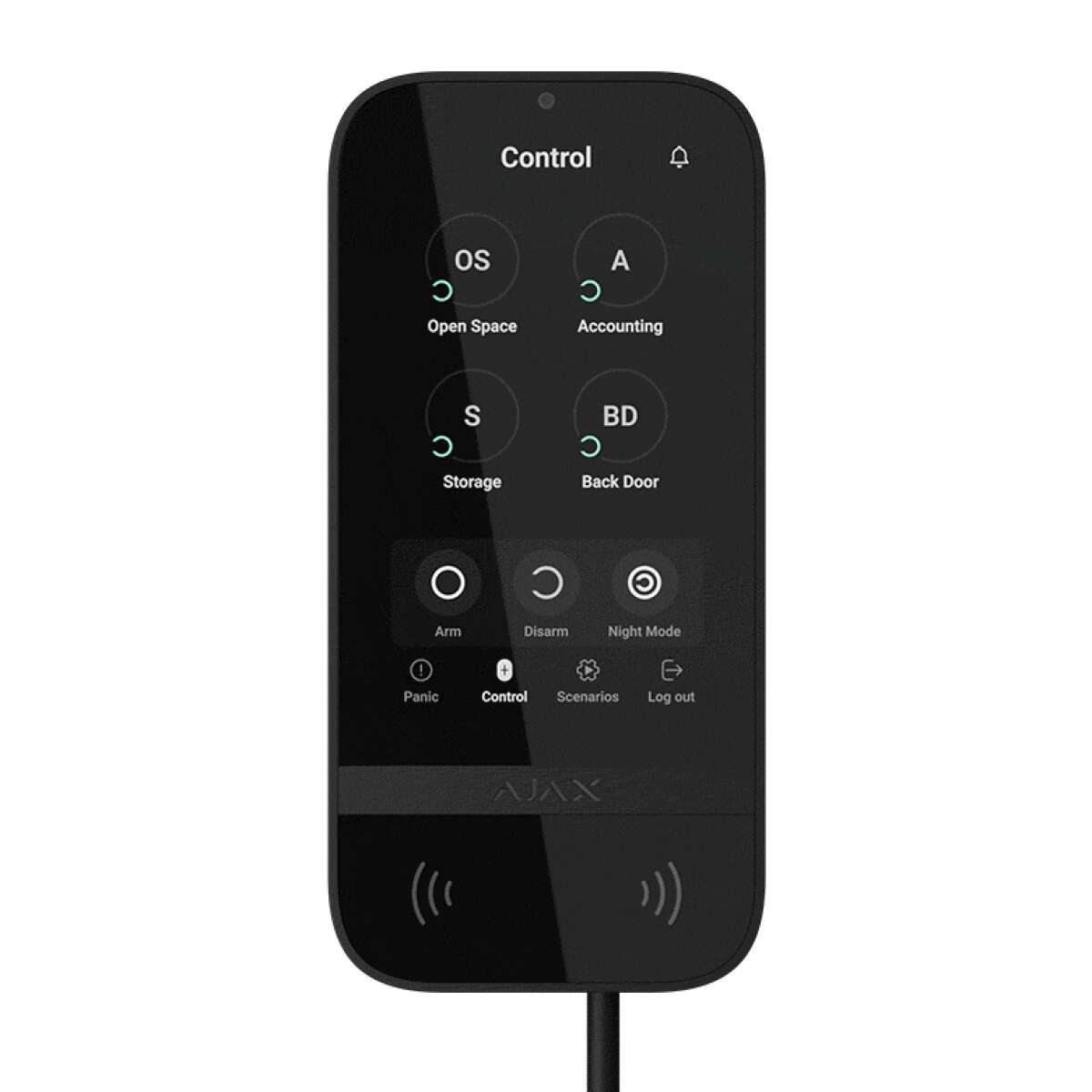 AJAX - KEYPAD TOUCHSCREEN BLACK FIBRA Ενσύρματο πληκτρολόγιο Fibra με οθόνη αφής 5'' (inch), σε μαύρο χρώμα.