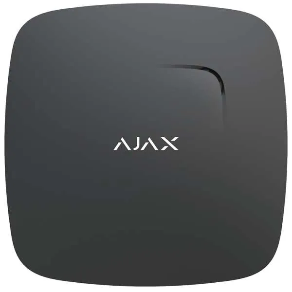 AJAX - FIRE PROTECT PLUS (With CO) BLACK Ασύρματος ανιχνευτής καπνού, θερμοκρασίας και μονοξειδίου του άνθρακα (CO) με ενσωματωμένη σειρήνα, σε μαύρο χρώμα.