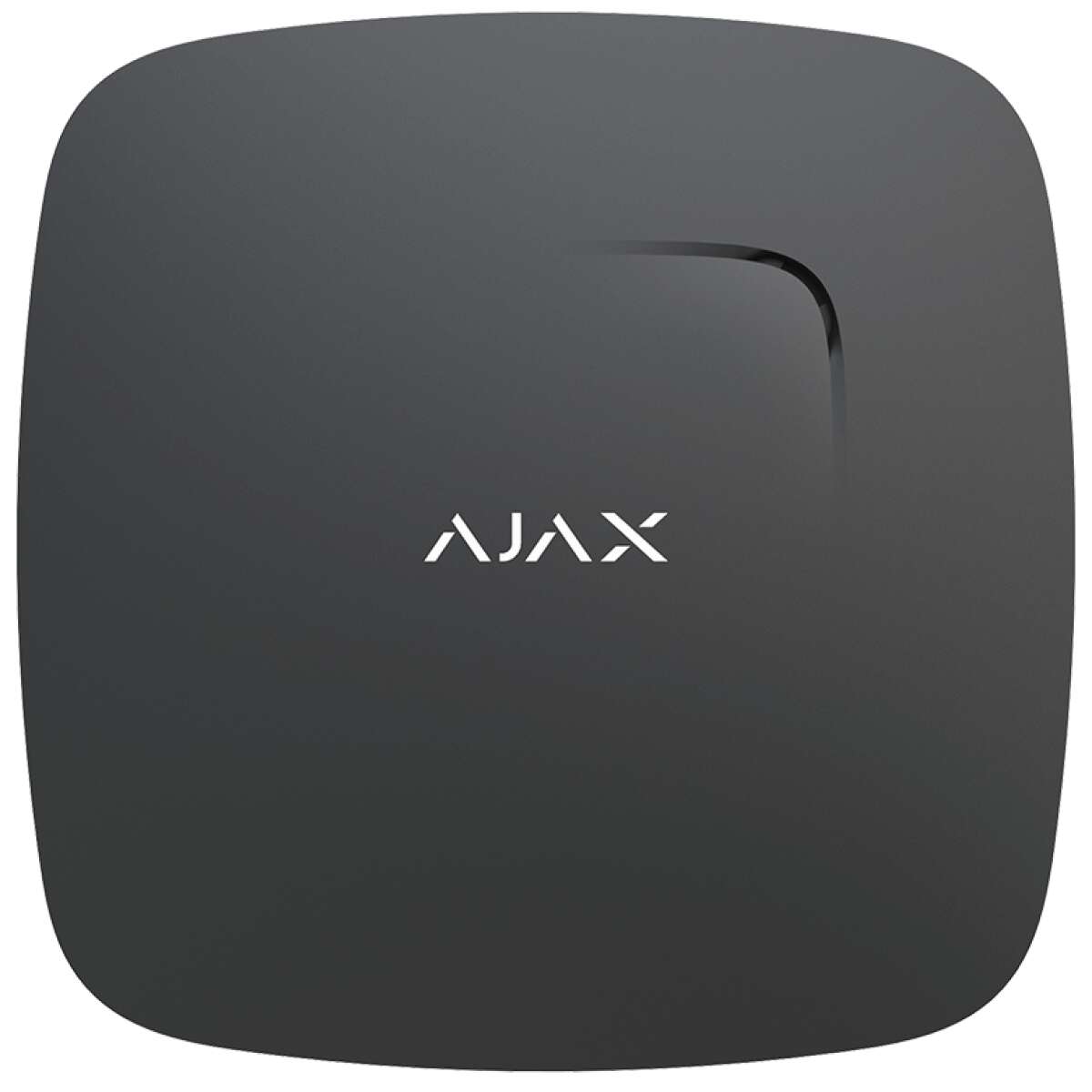 AJAX - FIRE PROTECT BLACK Ασύρματος ανιχνευτής καπνού και θερμοκρασίας με ενσωματωμένη σειρήνα, σε μαύρο χρώμα.