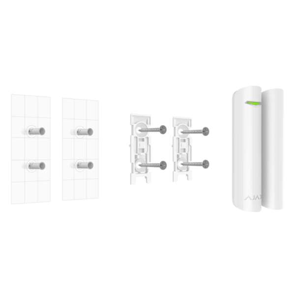 AJAX - DOOR PROTECT PLUS WHITE Ασύρματη μαγνητική επαφή (λευκή), με αισθητήρα κρούσης.