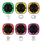 AJAX - SOCKET BLACK Ασύρματη έξυπνη πρίζα με παρακολούθηση ενέργειας, σε μαύρο χρώμα.
