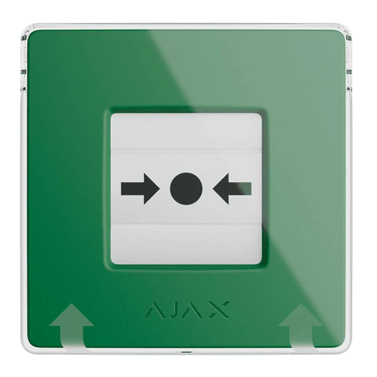 AJAX - MANUAL CALL POINT (GREEN) Ασύρματο μπουτόν επίτοιχης τοποθέτησης για χειροκίνητη αναγγελία συναγερμού και χρήση σεναρίων αυτοματισμού, σε πράσινο χρώμα.