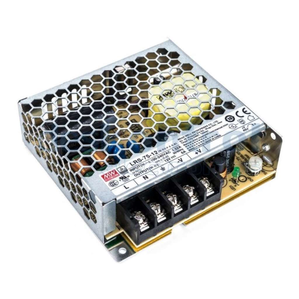 Meanwell LRS-75-12 12V 6A OPEN FRAME POWER SUPPLY
