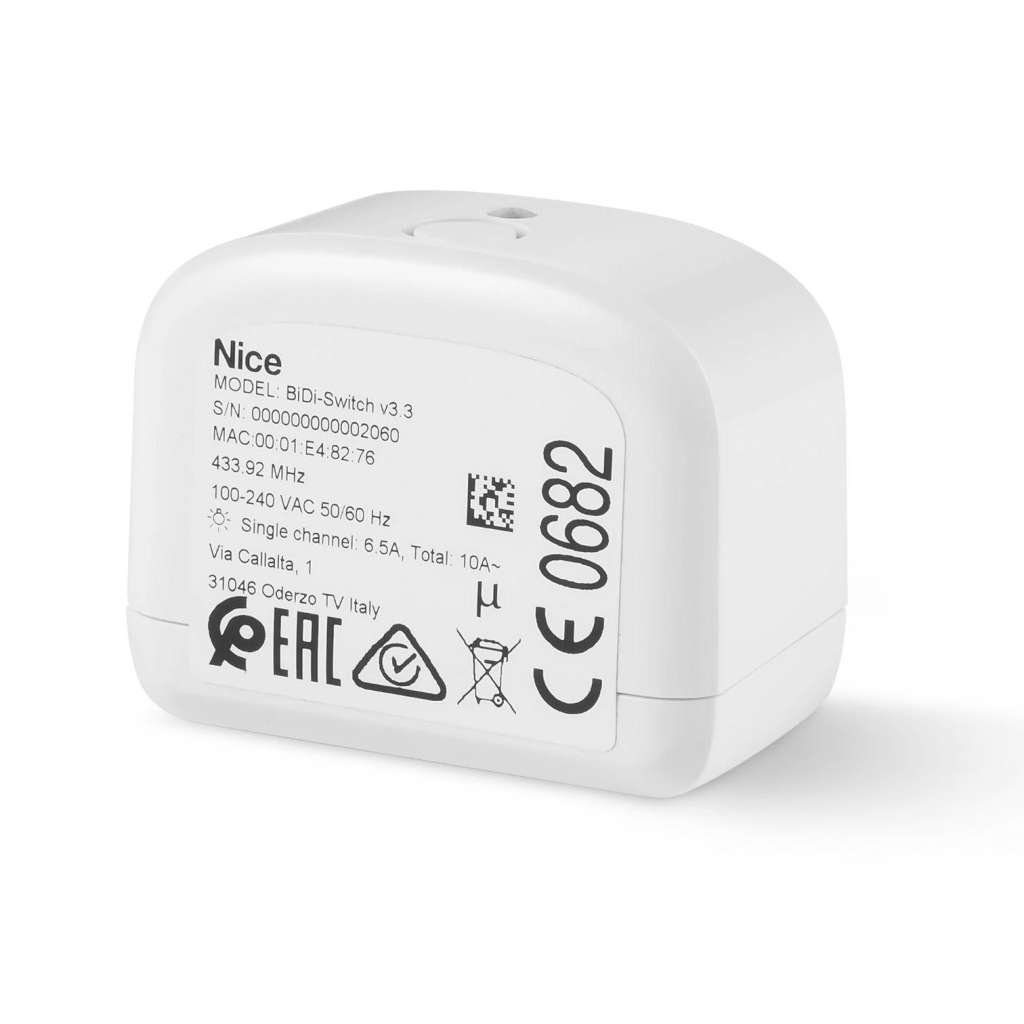 Nice BIDI-SWITCH - Αμφίδρομος δέκτης διαχείρισης φωτών (με μέτρηση κατανάλωσης)