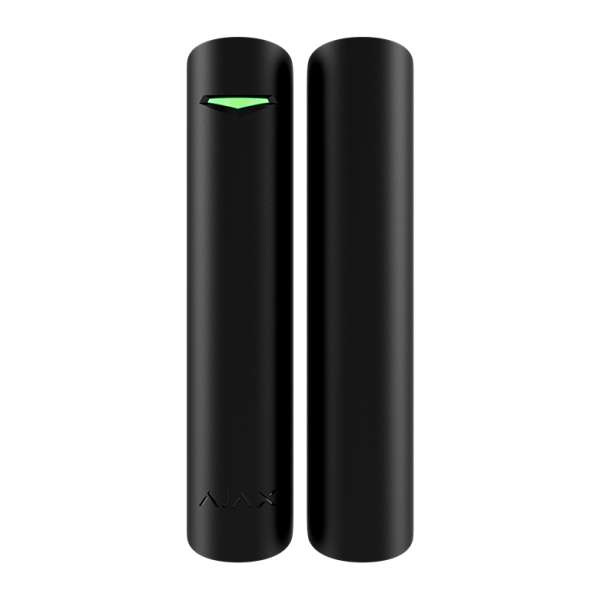 AJAX - DOOR PROTECT PLUS SUPERIOR BLACK  Ασύρματη μαγνητική επαφή SUPERIOR, με ενσωματωμένους αισθητήρες κραδασμού και κλίσης, σε μαύρο χρώμα.