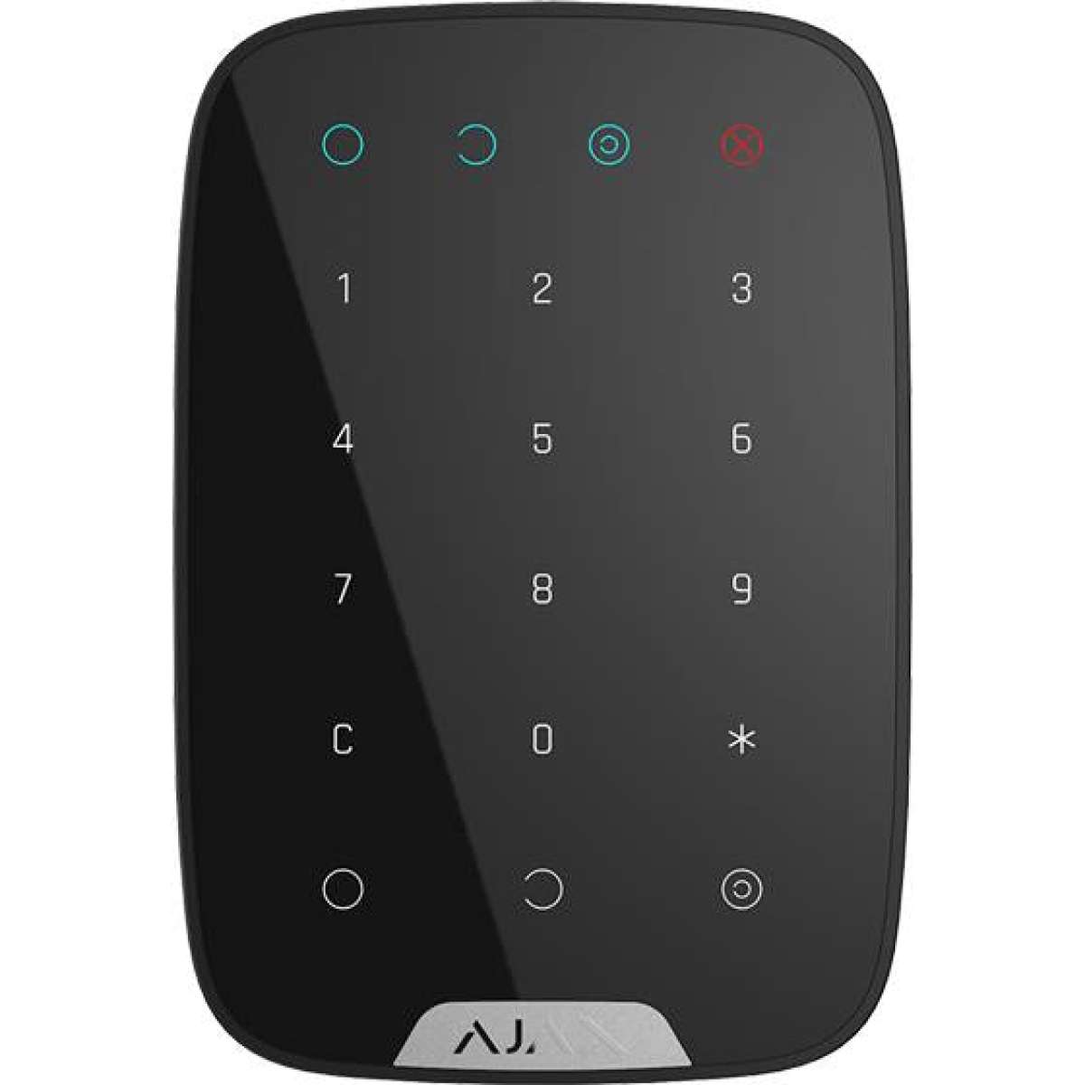 AJAX - KEYPAD BLACK Ασύματο πληκτρολόγιο αφής, σε μαύρο χρώμα.