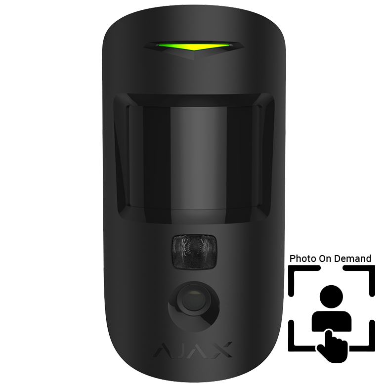 AJAX – MOTION CAM BLACK (PhOD) Ασύρματος ανιχνευτής κίνησης σε μαύρο χρώμα με ενσωματωμένη κάμερα για φωτογραφίες κατ’ επιλογή. AJAX - MOTION CAM BLACK (PhOD) Ασύρματος ανιχνευτής κίνησης σε μαύρο χρώμα με ενσωματωμένη κάμερα για φωτογραφίες κατ' επιλογή.