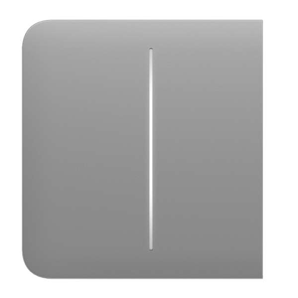 AJAX - SIDE BUTTON (2-GANG) FOG Πλάγια πρόσοψη για πλαίσιο (Frame) 2, 3, 4 ή 5 θέσεων ασύρματου διπλού διακόπτη ελέγχου φωτισμού, σε σταχτί χρώμα.