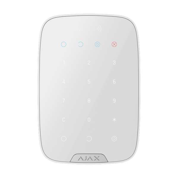 AJAX - KEYPAD PLUS SUPERIOR WHITE Ασύρματο πληκτρολόγιο αφής SUPERIOR, με ενσωματωμένο Proximity Reader, σε λευκό χρώμα.