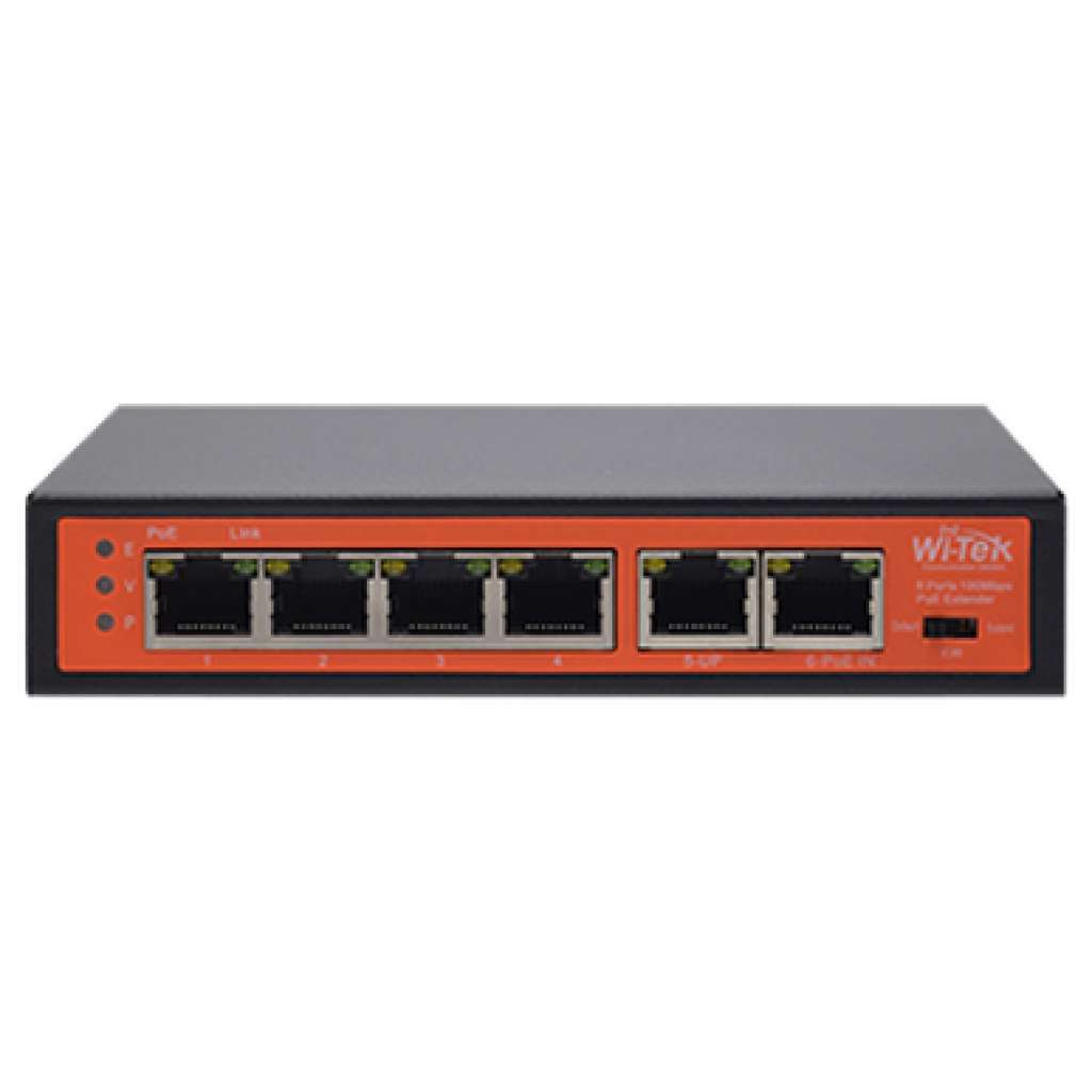 WI-TEK - WI-PE51E PoE Extender με 4 PoE Outputs.