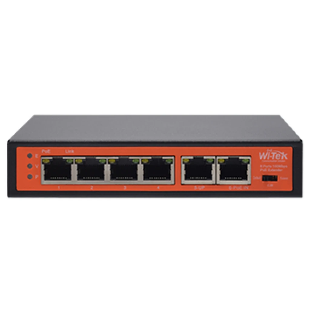 WI-TEK - WI-PE51E PoE Extender με 4 PoE Outputs.
