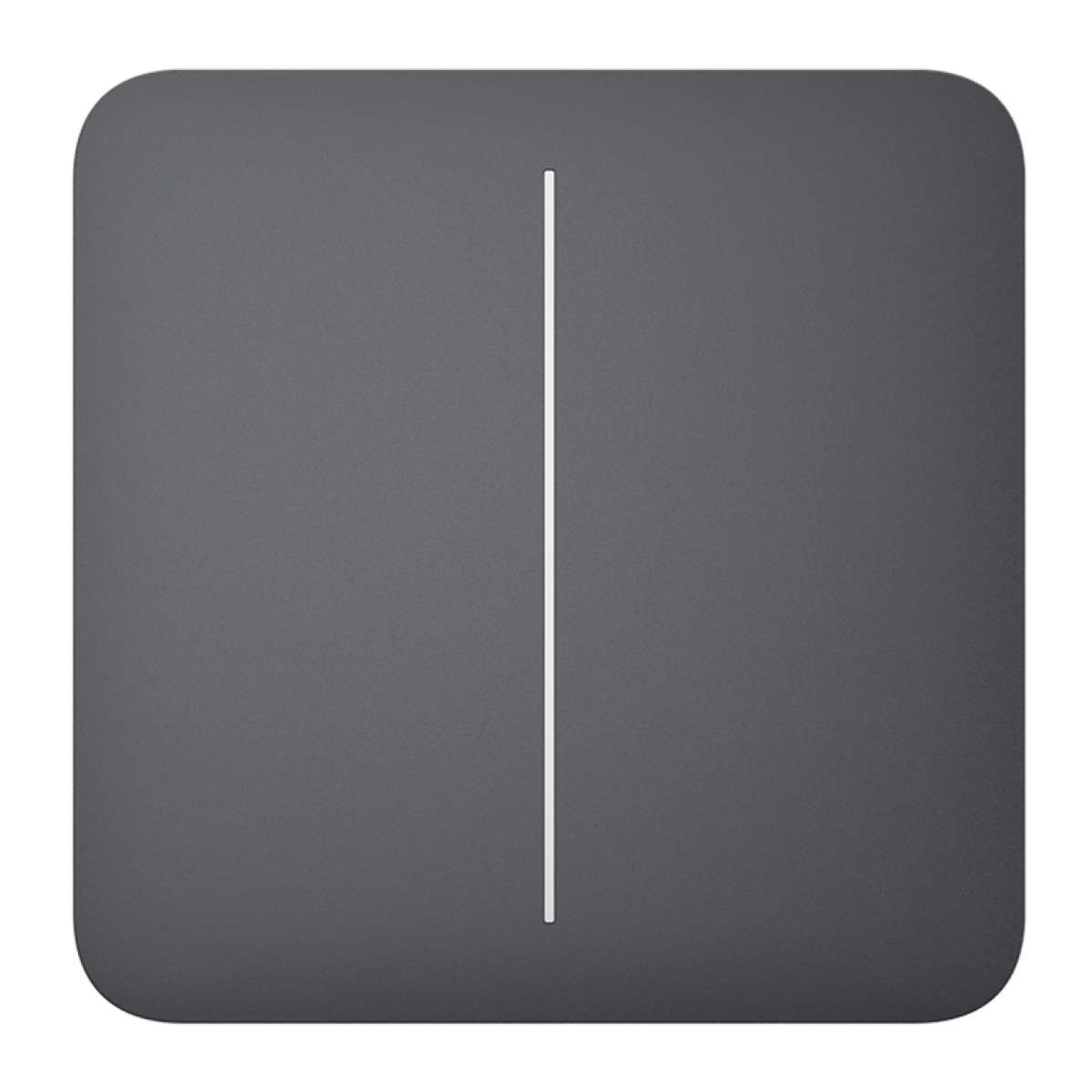 AJAX - SOLO BUTTON (2-GANG) GRAPHITE Πρόσοψη δύο θέσεων για ασύρματο διακόπτη ελέγχου φωτισμού, σε μολυβί χρώμα.