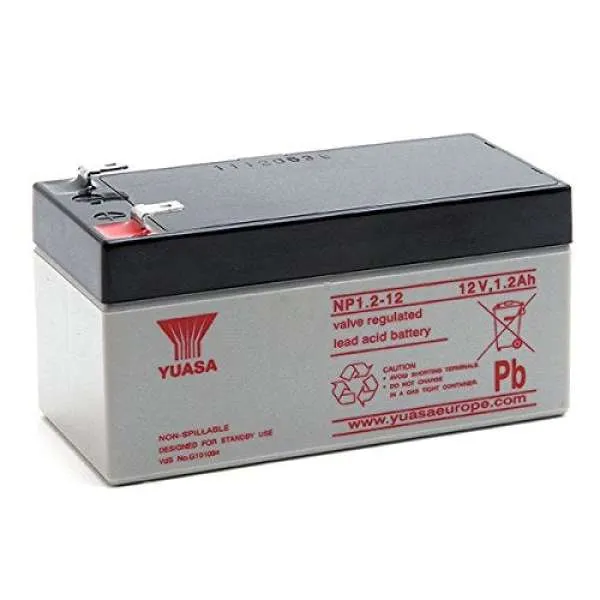 YUASA - BATTERY 12V 1.2AH Επαναφορτιζόμενη μπαταρία 12V / 1,2Ah.