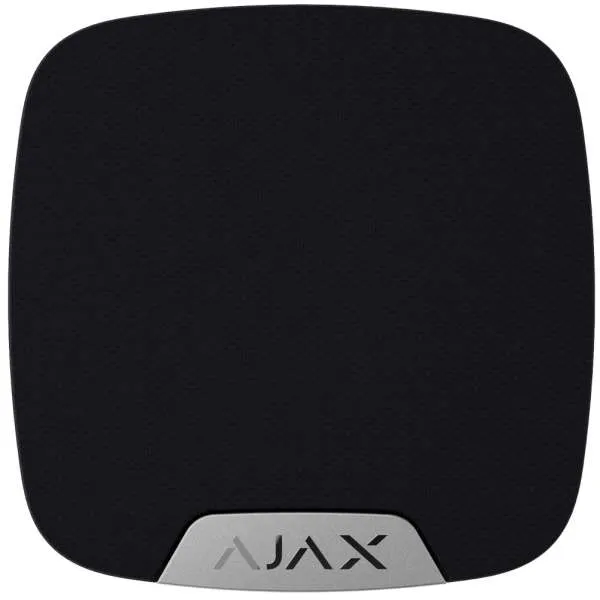AJAX - HOME SIREN BLACK Ασύρματη εσωτερική σειρήνα, σε μαύρο χρώμα.