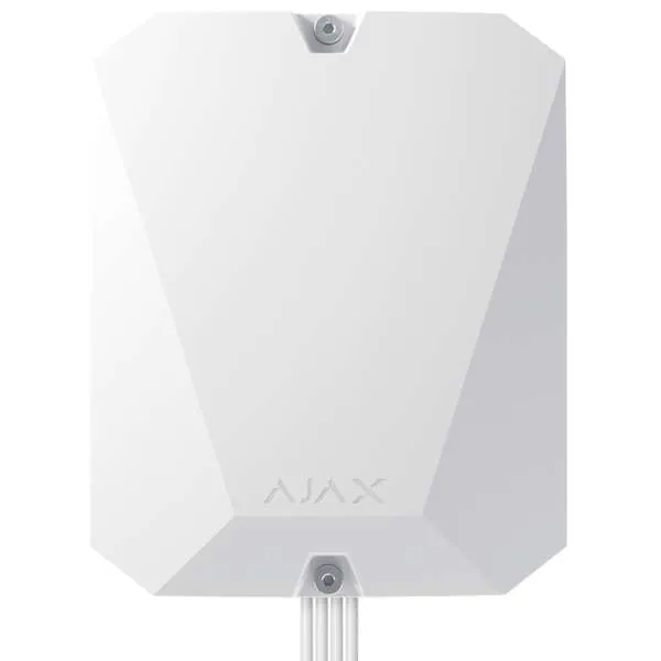 AJAX - HUB HYBRID (2G) FIBRA WHITE Πίνακας συναγερμού FIBRA (2G), 8 ΒUS γραμμές, 100 συσκευές και 3 κανάλια επικοινωνίας σε λευκό χρώμα.