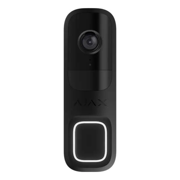 AJAX - AJAX SYSTEMS - DOORBELL BLACK Δικτυακή μπουτονιέρα μίας κλήσης, με δυνατότητα πλήρους ενσωμάτωσης στο Ajax HUB και υποστήριξη καταγραφής μέσω Ajax NVR.