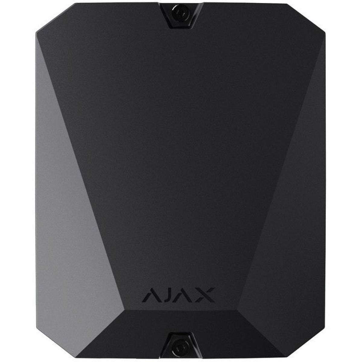 AJAX - MULTITRANSMITTER BLACK Integration Module για την σύνδεση 18 ενσύρματων περιφερειακών συσκευών/ζώνων, σε μαύρο χρώμα.