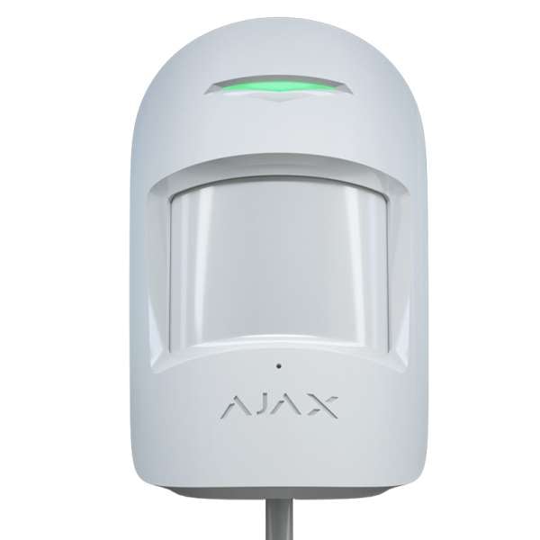AJAX - COMBIPROTECT FIBRA WHITE Ενσύρματος ανιχνευτής κίνησης FIBRA, PIR, Glass Break & Pet Friendly (20kg) σε λευκό χρώμα.