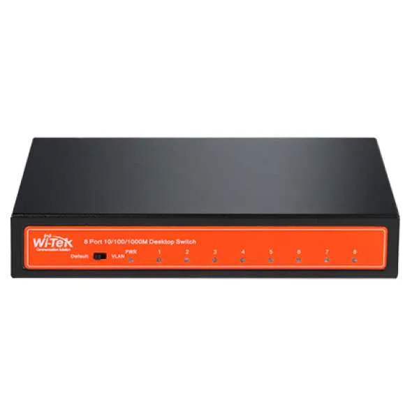 WI-TEK - WI-SG108 V2 Switch 8 θυρών 1000Mbps με VLAN. Mεταλλικό περίβλημα.