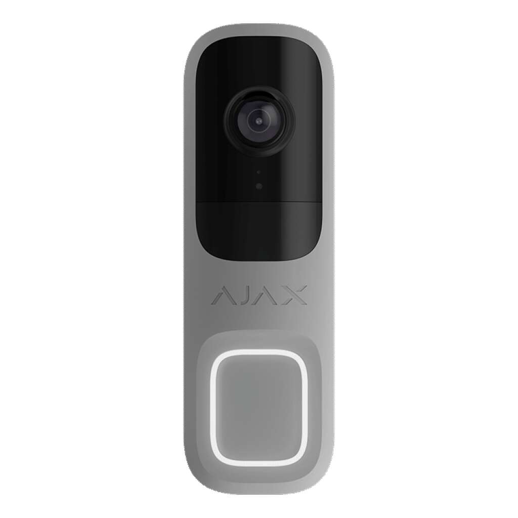 AJAX - AJAX SYSTEMS - DOORBELL GREY Δικτυακή μπουτονιέρα μίας κλήσης, με δυνατότητα πλήρους ενσωμάτωσης στο Ajax HUB και υποστήριξη καταγραφής μέσω Ajax NVR.
