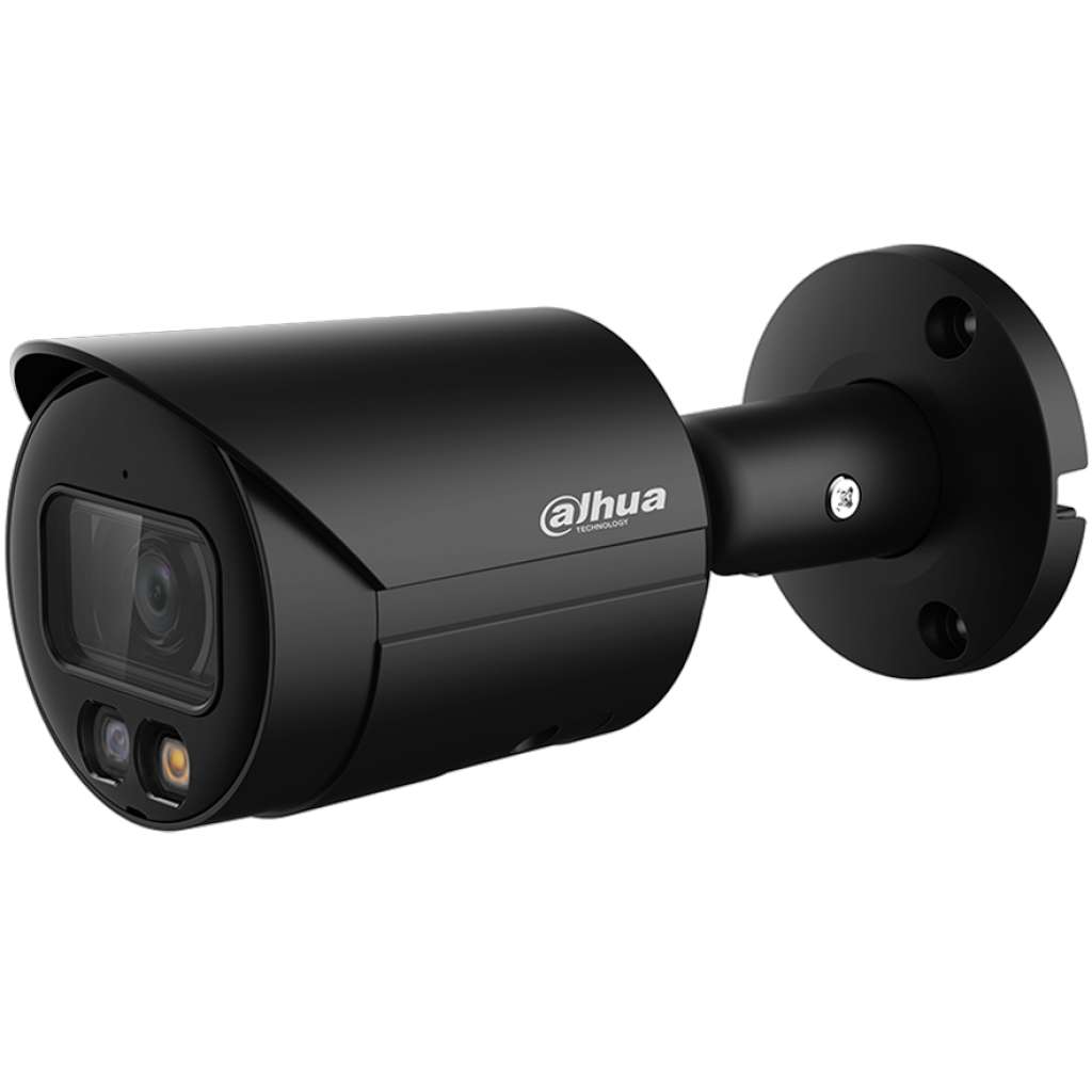 DAHUA - IPC-HFW2449S-S-IL-0280B-BLACK IP Smart Dual Illuminator Bullet κάμερα ανάλυσης 4MP, με φακό 2.8mm, IR30m και Led 30m. Ενσωματωμένο μικρόφωνο.