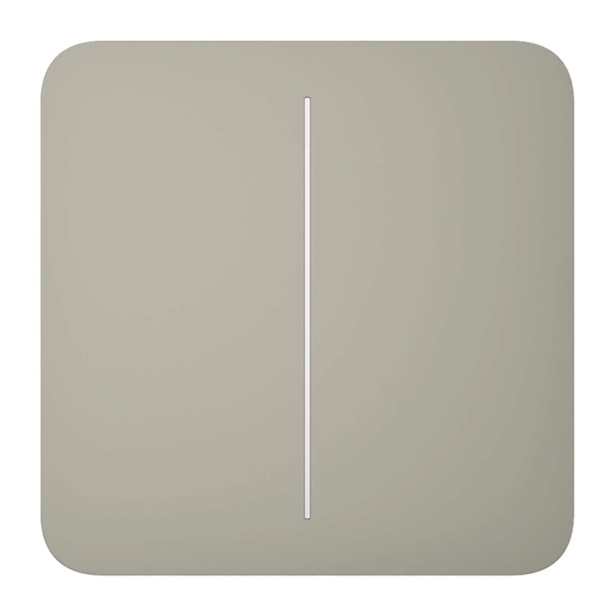 AJAX - SOLO BUTTON (2-GANG) OLIVE Πρόσοψη δύο θέσεων για ασύρματο διακόπτη ελέγχου φωτισμού, σε λαδί χρώμα.