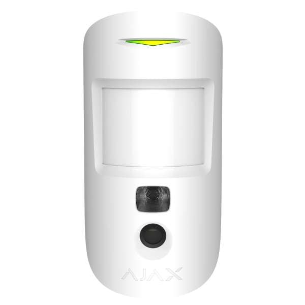 AJAX - MOTION CAM WHITE Ασύρματος ανιχνευτής κίνησης με ενσωματωμένη κάμερα, σε λευκό χρώμα.