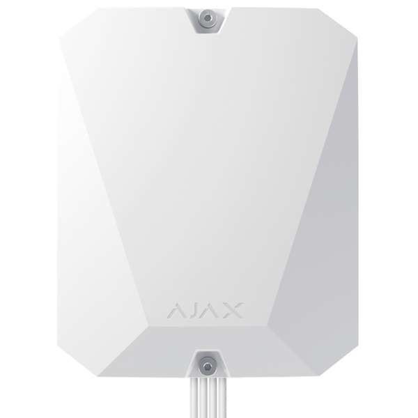 AJAX - HUB HYBRID (4G) FIBRA WHITE Πίνακας συναγερμού FIBRA (4G), 8 ΒUS γραμμές, 100 συσκευές και 3 κανάλια επικοινωνίας σε λευκό χρώμα.