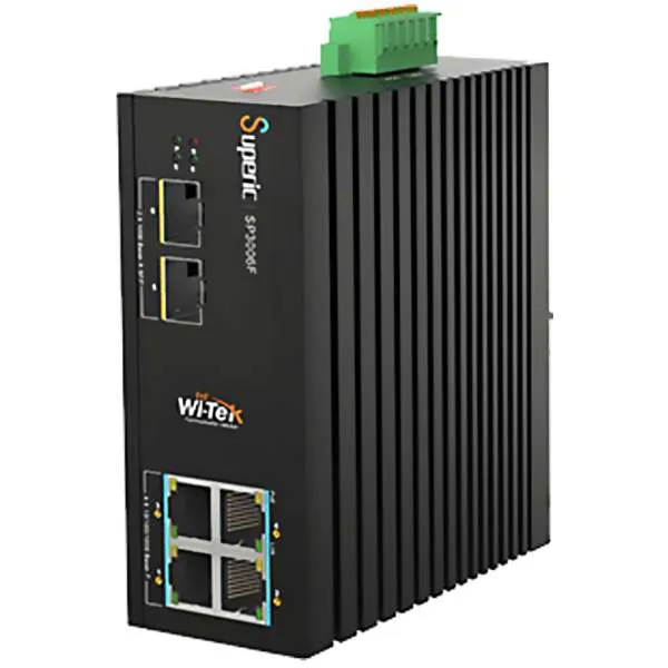 WI-TEK - SP3006F Industrial PoE switch 4 θυρών στα 1000Mbps για αντοχή σε ακραίες συνθήκες. Tροφοδοσία 120W.